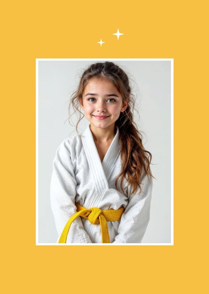 Glückwunschkarte Gelber Gürtel Judo Sportliche Leistung 2