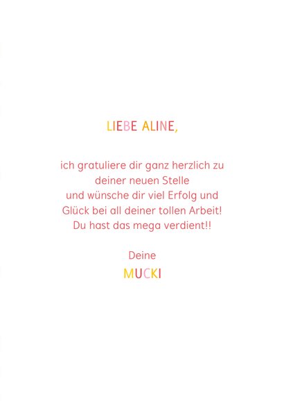 Glückwunschkarte Happy new job 3