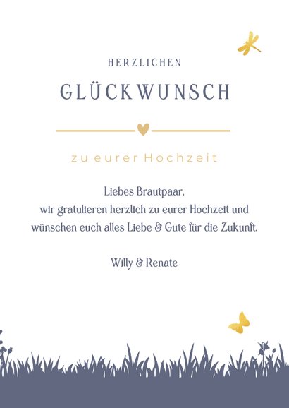 Glückwunschkarte Hochzeit Brautpaar auf Fahrrad 3