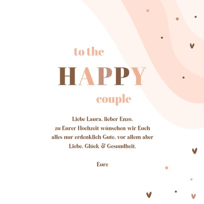 Glückwunschkarte Hochzeit 'Happy Couple' 3