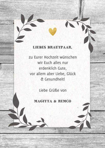 Glückwunschkarte Hochzeit Mr. & Mr. Holzlook 3