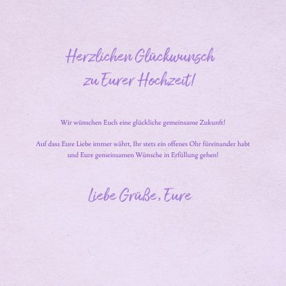 Glückwunschkarte Hochzeit Papercut und Lettering 3