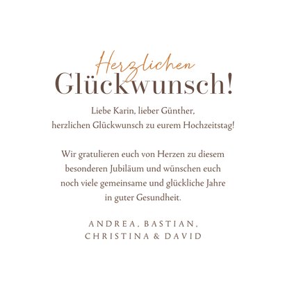 Glückwunschkarte Hochzeitstag Blumenbukett 3