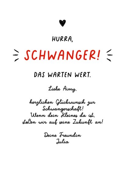 Glückwunschkarte Humor schwanger Weinglas 3
