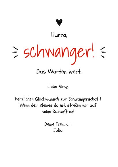 Glückwunschkarte Humor schwanger Weinglas 3