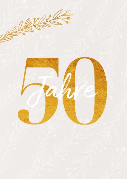 Glückwunschkarte Jubiläum oder Geburtstag 50 2