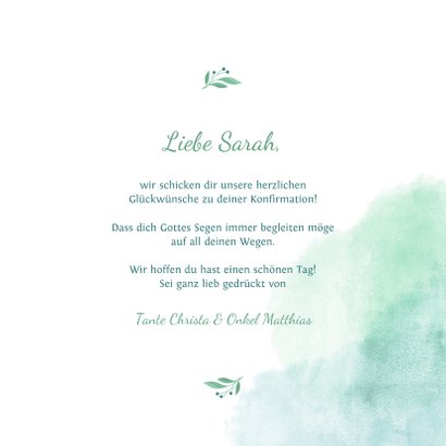 Glückwunschkarte Konfirmation Taube 3