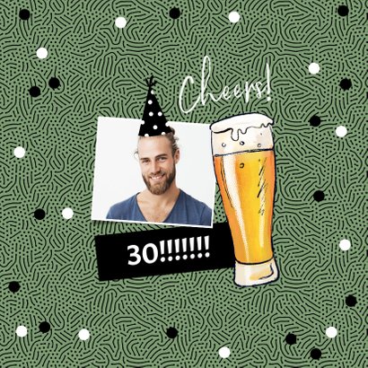Glückwunschkarte mit Bier 'Happy Beerday' 2