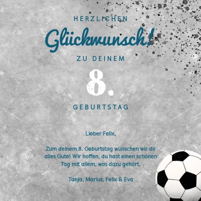 Glückwunschkarte mit Foto für Fußballfan 3