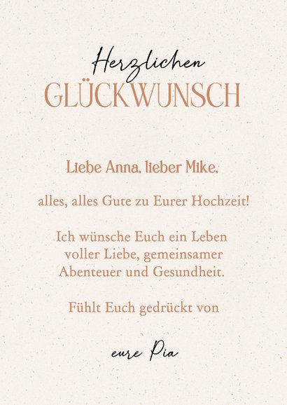 Glückwunschkarte Mr. & Mrs. Luftballons Beige 3