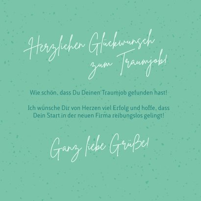 Glückwunschkarte Neuer Job Lettering Viel Erfolg 3