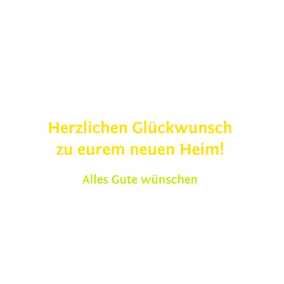 Glückwunschkarte New Home 3