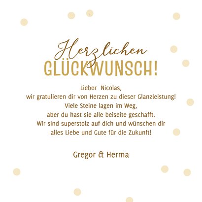 Glückwunschkarte Prüfung 'Well done' Sektgläser 3