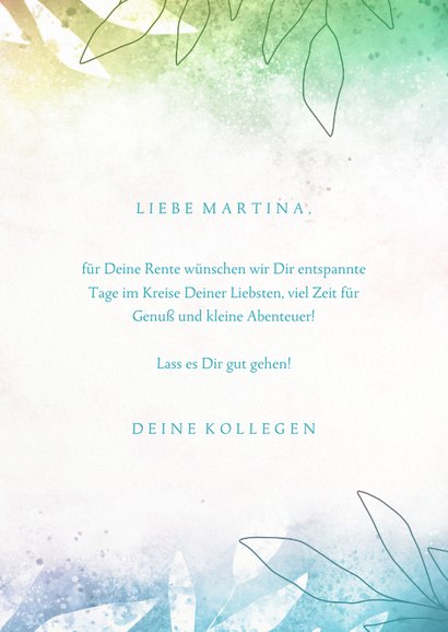 Glückwunschkarte Rente 'Live in the Moment' 3