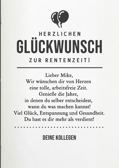 Glückwunschkarte Ruhestand mit Foto als Zeitschrift 3