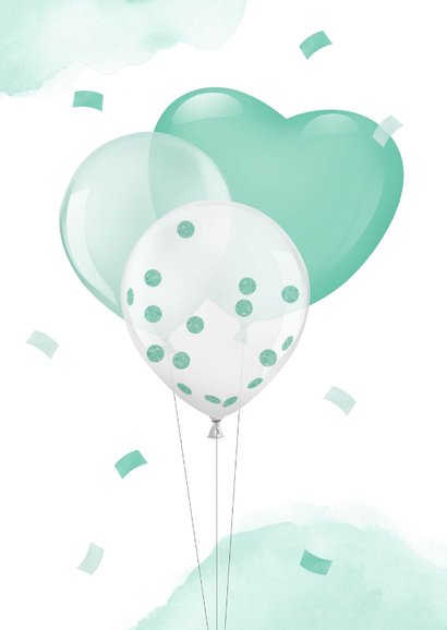 Glückwunschkarte Schwanger Luftballons 2