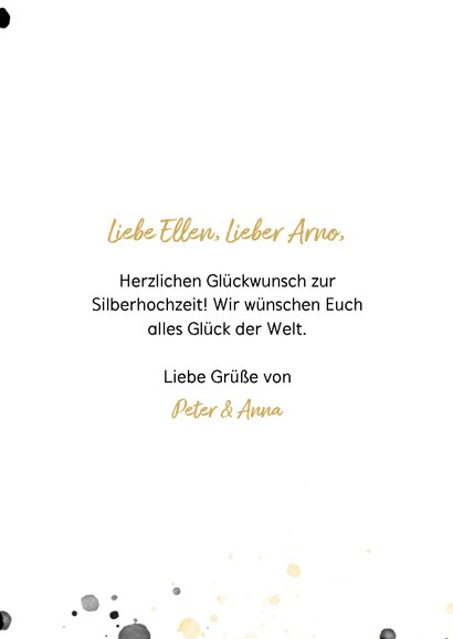 Glückwunschkarte Silberne Hochzeit 25 3