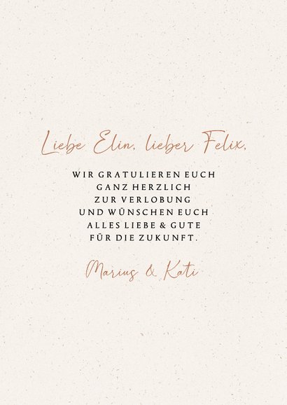 Glückwunschkarte Verlobung Zwei Luftballons 3