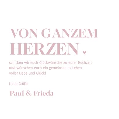 Glückwunschkarte 'You said yes' Hochzeit Rosa Aquarell 3