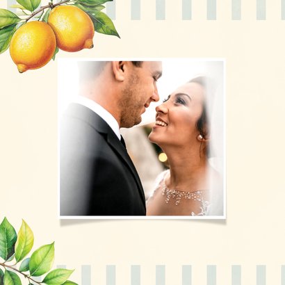 Glückwunschkarte Zitronen Hochzeit 'Mr. and Mrs.' 2