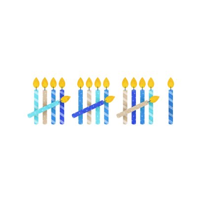 Glückwunschkarte zum 16. Geburtstag mit blauen Kerzen 2