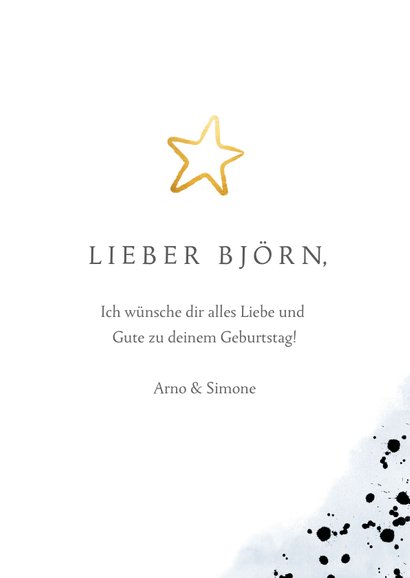 Glückwunschkarte zum 40. Geburtstag blau mit Zahlenballon 3