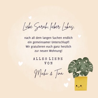 Glückwunschkarte zum Einzug gemeinsame Send a Smile