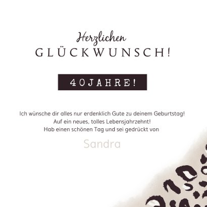 Glückwunschkarte zum Geburtstag 40 mit Foto 3