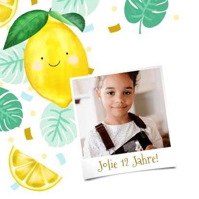 Glückwunschkarte zum Geburtstag Zitronen 2