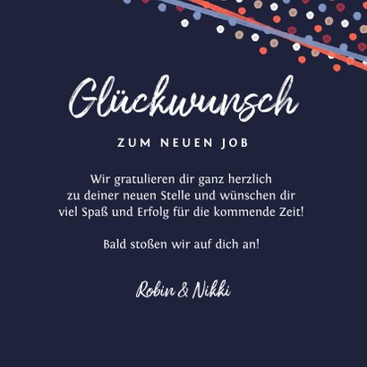 Glückwunschkarte zum neuen Job Punkte 3