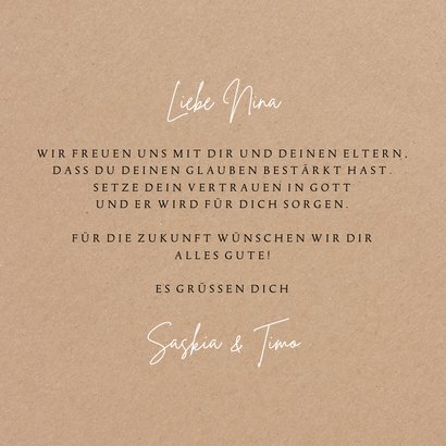 Glückwunschkarte zur Firmung mit Taube und Zweigen 3