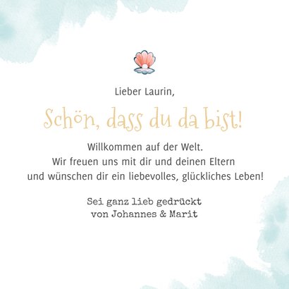 Glückwunschkarte zur Geburt Meerestiere 3