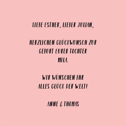 Glückwunschkarte zur Geburt Princess Send a Smile
