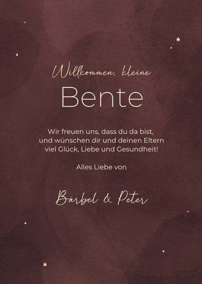 Glückwunschkarte zur Geburt Wal, Mond & Wolken 3