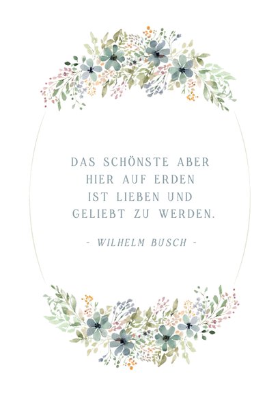 Glückwunschkarte zur Hochzeit verspielte Blumen 2