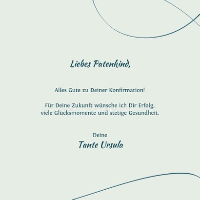 Glückwunschkarte zur Konfirmation mit Lettering 3