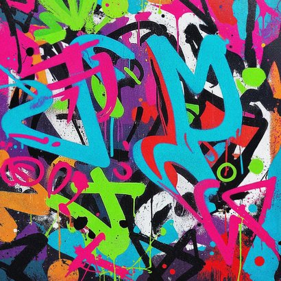 Graffiti-Geburtstagskarte Kind & Teenager Rückseite