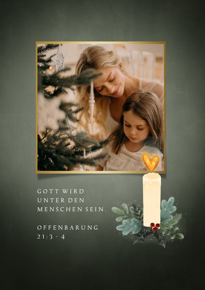 Grußkarte Advent Adventskranz vier Kerzen 2