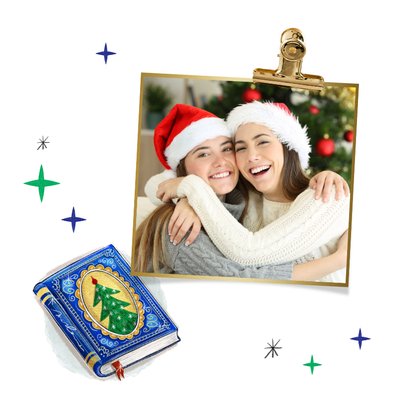 Grußkarte 'buchstäblich schöne Weihnachten' 2