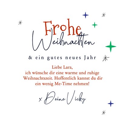 Grußkarte 'buchstäblich schöne Weihnachten'  3