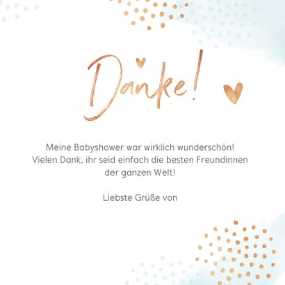 Grußkarte Danke Aquarell hellblau 3