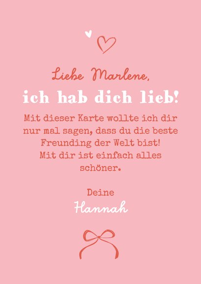 Grußkarte Foto Beste Freundin Doodles Herzen 3