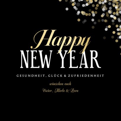 Grußkarte Foto Neujahr 'Happy New Year' 3