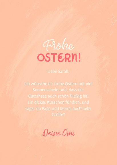 Grußkarte Frohe Ostern Osterhase mit Ei 3