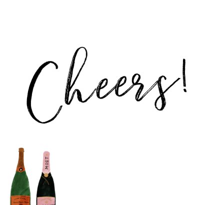 Grußkarte Geburtstag Cheers mit Champagner 2