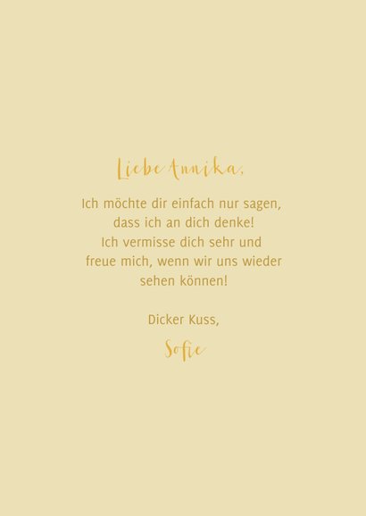 Grußkarte gelbe Trockenblumen in Vase 3