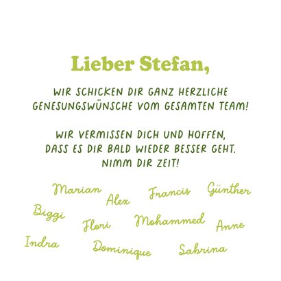 Grußkarte Genesung & Zuversicht Frosch 3