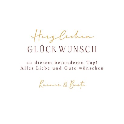 Grußkarte Glückwunsch mit Blumenherz 3