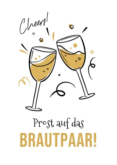 Ein Hoch Auf Das Brautpaar Grußkarte Glückwunsch'Prost auf das Brautpaar | Send a Smile
