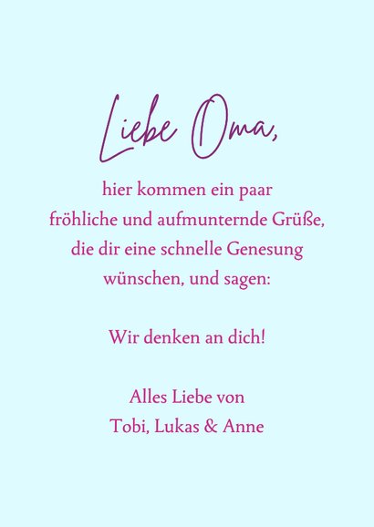 Grußkarte Gute Besserung bunte Schmetterlinge 3